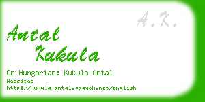 antal kukula business card